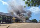Conakry : Un incendie en cours au camp Almamy Samory Touré ( images)